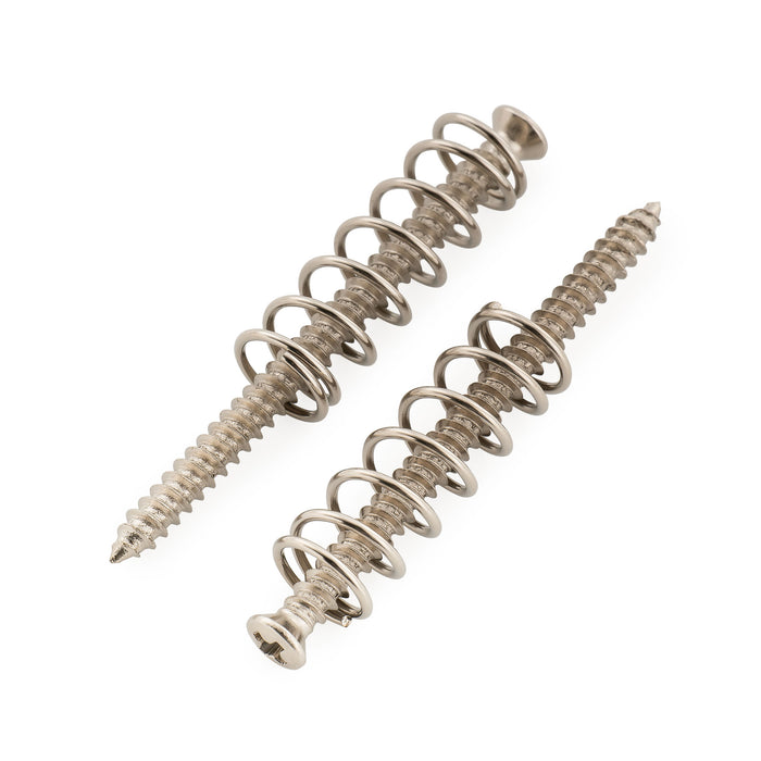 Conjunto de Parafusos de Montagem de Captação de Aço Inoxidável #4x1-1/2 Polegada (2,8x38,56mm) e Molas Musiclily Ultra para Guitarra Elétrica Estilo P90, Conjunto de 4