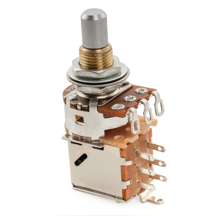 Musiclily Pro A250K ブラスポット メトリックソリッドスタンダードシャフト 9.5mm プッシュプル オーディオテーパーポテンショメーター エレキギター/ベース用