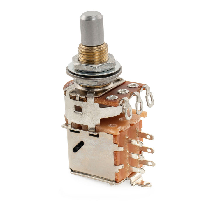 Musiclily Pro A500K ブラスポット メトリックソリッドスタンダードシャフト 9.5mm プッシュプル オーディオテーパーポテンショメーター エレキギター/ベース用