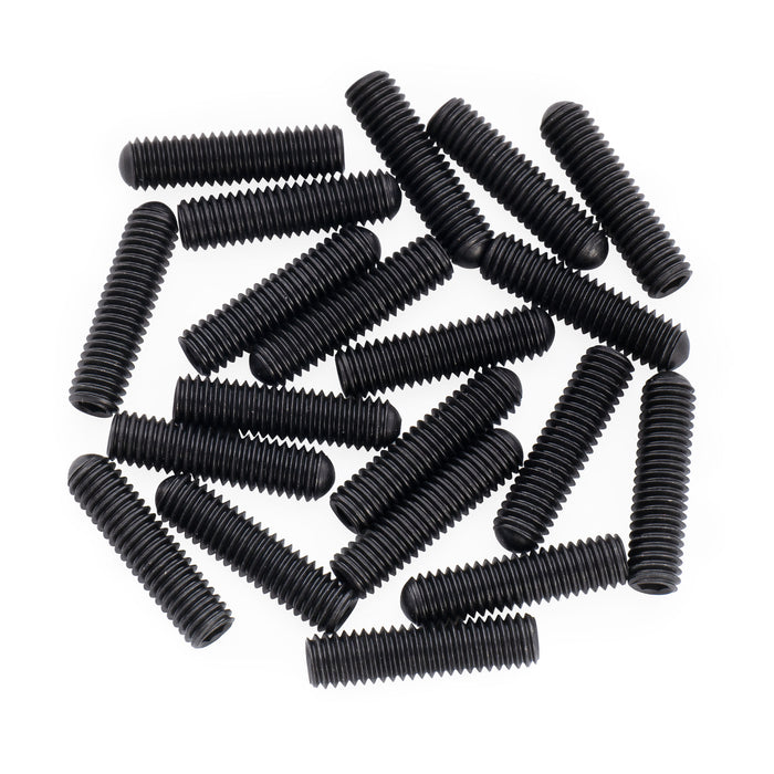 Musiclily Ultra Metric M3x12mm Stainless Steel Saddle Height Adjustment Screws Oval Point for Imported Electric Guitar Bass Bridge, Set of 20