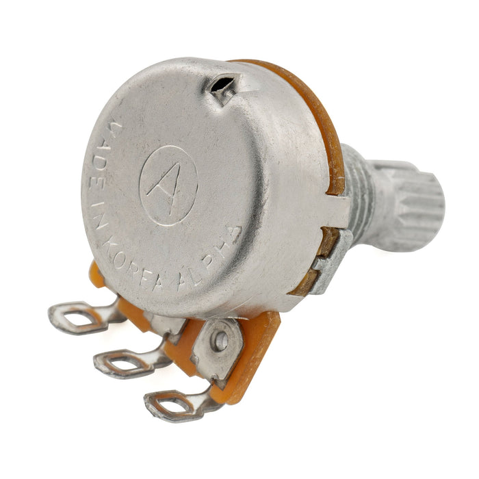 Alpha 250K Mini Pots Metric Split Short Shaft 6.5mm Linear Taper Potentiometers for Electric Guitar Bass (Set of 10)