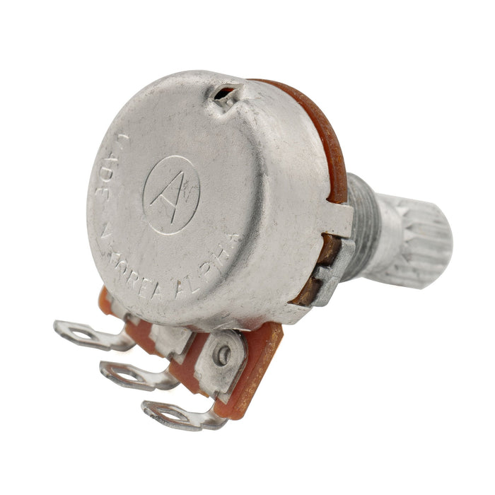 Alpha 500K Mini Pots Metric Split Short Shaft 6.5mm Audio Taper Potentiometers for Electric Guitar Bass (Set of 10)