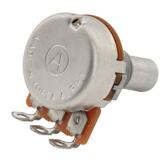 Alpha 250K Mini Pots Metric Solid Short Shaft 6.5mm Audio Taper Potentiometers for Electric Guitar Bass (Set of 10)