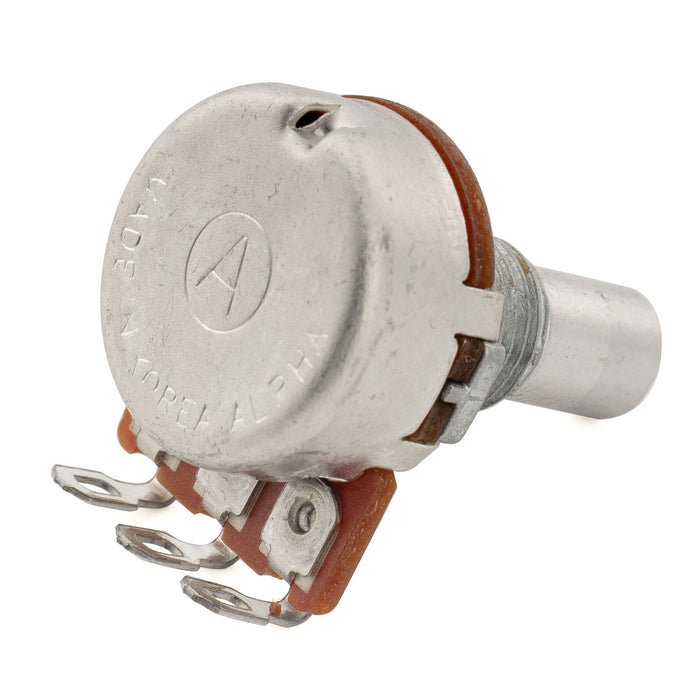 Alpha 500K Mini Pots Metric Solid Short Shaft 6.5mm Audio Taper Potentiometers for Electric Guitar Bass (Set of 4)