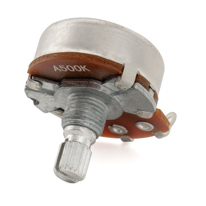 Alpha 500K Pots Metric Split Short Shaft 6.5mm Audio Taper Potentiometers for ST Tele PB JB Style Electric Guitar Bass (Set of 2)