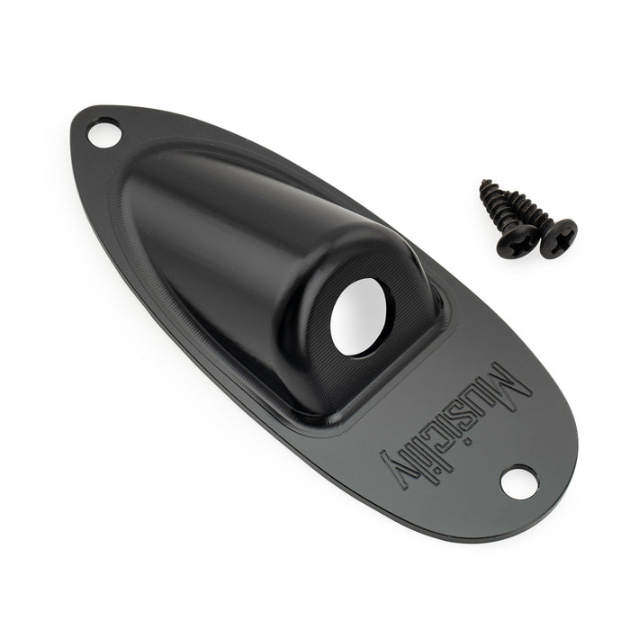 Musiclily Pro Colorful Series Aluminium Boat Jack Socket Plate 3/8 Inch for Strat Style Electric Guitar