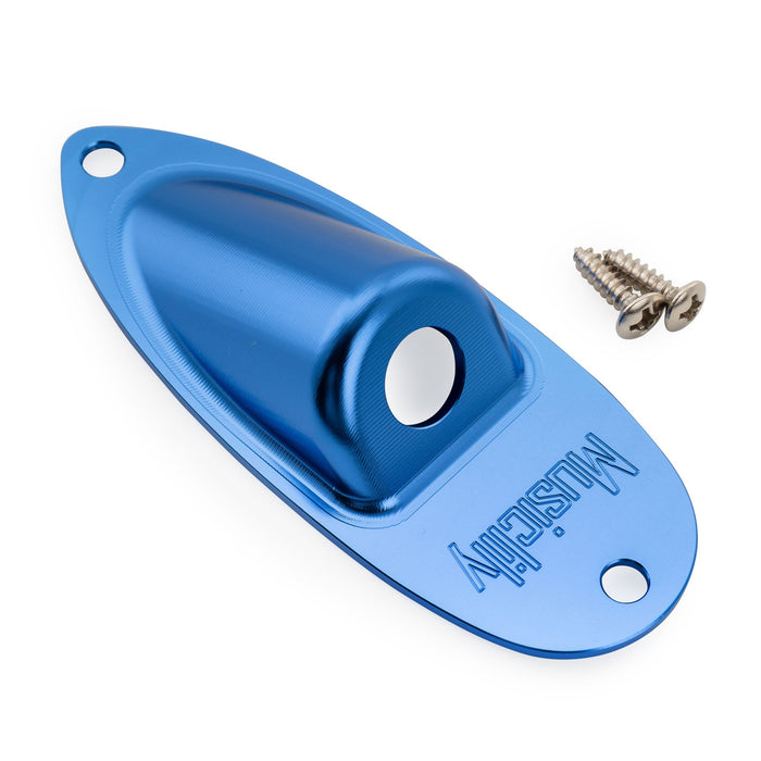 Musiclily Pro Colorful Series Aluminium Boat Jack Socket Plate 3/8 Inch for Strat Style Electric Guitar