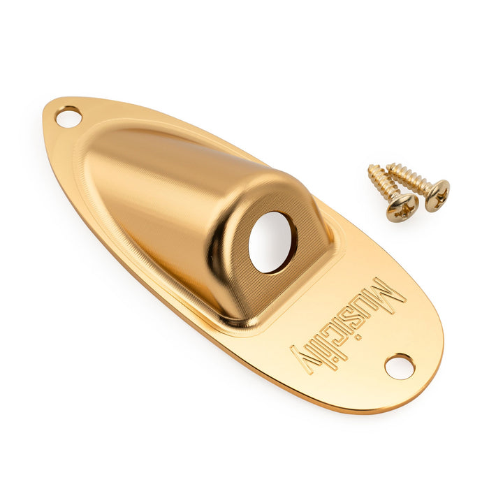 Musiclily Pro Colorful Series Aluminium Boat Jack Socket Plate 3/8 Inch for Strat Style Electric Guitar