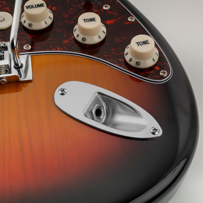 Musiclily Pro Colorful Series Aluminium Boat Jack Socket Plate 3/8 Inch for Strat Style Electric Guitar