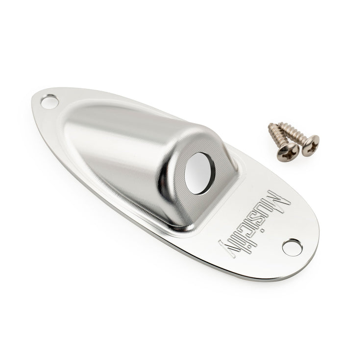 Musiclily Pro Colorful Series Aluminium Boat Jack Socket Plate 3/8 Inch for Strat Style Electric Guitar