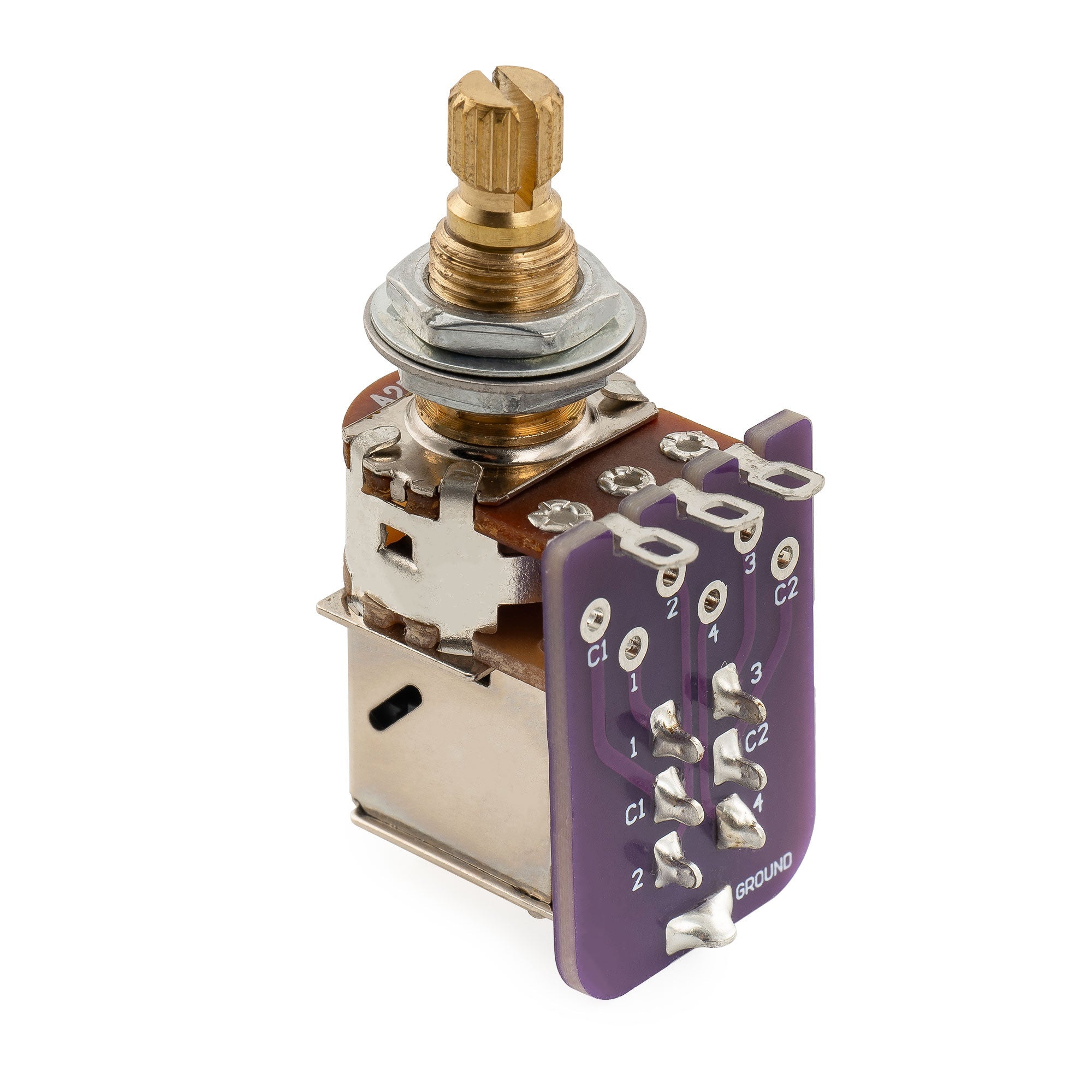 Musiclily Pro A250K PCB Mod DPDT Push-Pull Brass Pot Metric Split