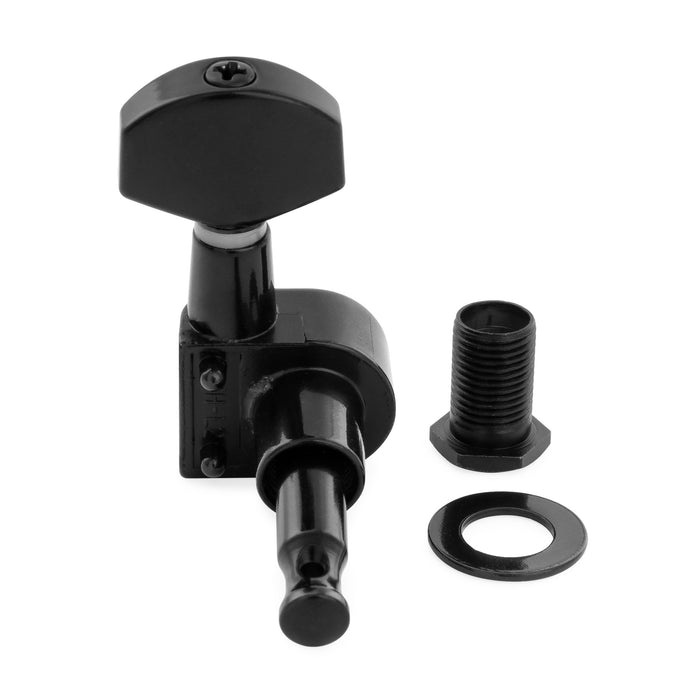 Musiclily Pro R15J Single 15:1 Verhältnis 2-Pin Vollständig versiegelt Maschinenkopf, Höhenregler, Tuner, Stimmwirbel mit Sechskant-Button für Squier Strat Tele Stil E-Gitarre