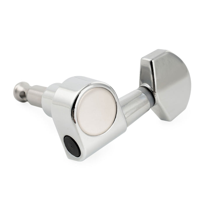 Musiclily Pro R15J Single 15:1 Verhältnis 2-Pin Vollständig versiegelt Maschinenkopf, Höhenregler, Tuner, Stimmwirbel mit Sechskant-Button für Squier Strat Tele Stil E-Gitarre