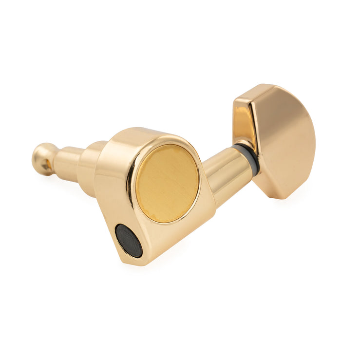 Musiclily Pro R15J Single 15:1 Verhältnis 2-Pin Vollständig versiegelt Maschinenkopf, Höhenregler, Tuner, Stimmwirbel mit Sechskant-Button für Squier Strat Tele Stil E-Gitarre