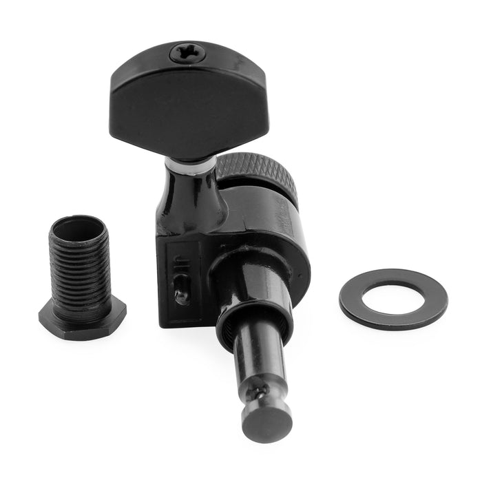 Musiclily Pro R15J Esquerda 6-em-linha 15:1 Relação, Viragem de 1 Pino, Totalmente Selados com Trava, Mecanismos de Afinar, Pega de Afinar com Botão Hexagonal para Guitarra Elétrica Estilo Squier Strat Tele