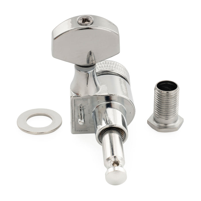 Musiclily Pro R15J Esquerda 6-em-linha 15:1 Relação, Viragem de 1 Pino, Totalmente Selados com Trava, Mecanismos de Afinar, Pega de Afinar com Botão Hexagonal para Guitarra Elétrica Estilo Squier Strat Tele