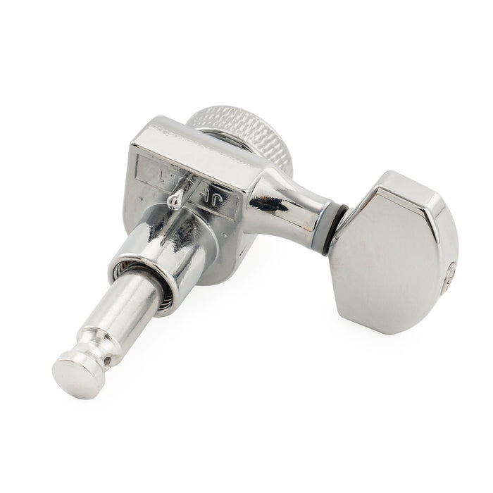 Musiclily Pro R15J Single 15:1 Ratio 1-Pin Full Sealed Locking Machine Head Treble Side Tuner Tuning Peg Key with Hex Button for Squier Strat Tele Style Electric Guitar