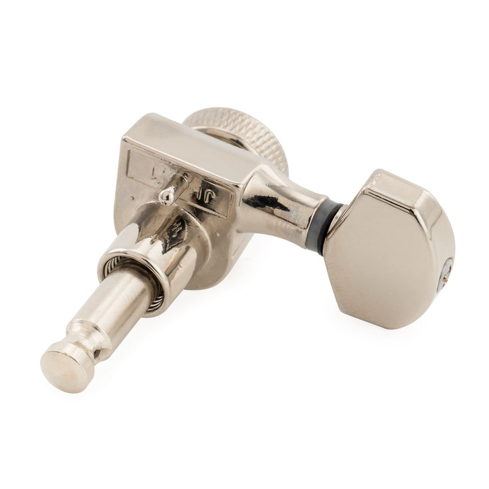 Musiclily Pro R15J Esquerda 6-em-linha 15:1 Relação, Viragem de 1 Pino, Totalmente Selados com Trava, Mecanismos de Afinar, Pega de Afinar com Botão Hexagonal para Guitarra Elétrica Estilo Squier Strat Tele