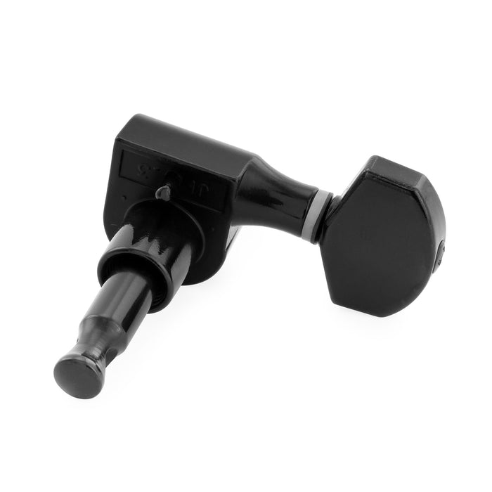 Musiclily Pro R15J 左利き 6-in-line 15:1 比率 1ピンフルシールドマシンヘッド チューナー チューニングペグ Hexボタン付 Squier Strat Teleスタイルエレキギター用