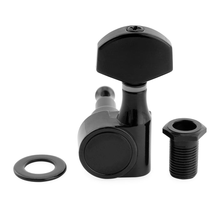 Musiclily Pro R15J Singolo 15:1 Rapporto Blocca interamente Meccaniche di precisione Tuning Pegs Chiavi con pulsante esagonale per chitarra elettrica stile Squier Strat Tele