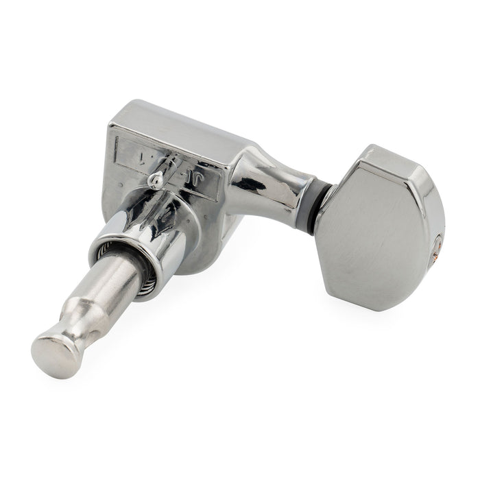 Musiclily Pro R15J Singolo 15:1 Rapporto Blocca interamente Meccaniche di precisione Tuning Pegs Chiavi con pulsante esagonale per chitarra elettrica stile Squier Strat Tele