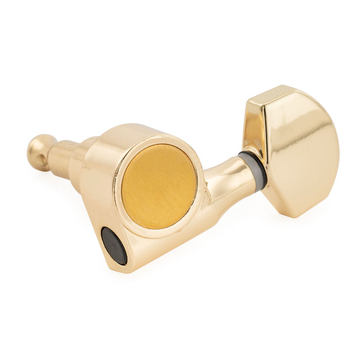 Musiclily Pro R15J 左利き 6-in-line 15:1 比率 1ピンフルシールドマシンヘッド チューナー チューニングペグ Hexボタン付 Squier Strat Teleスタイルエレキギター用