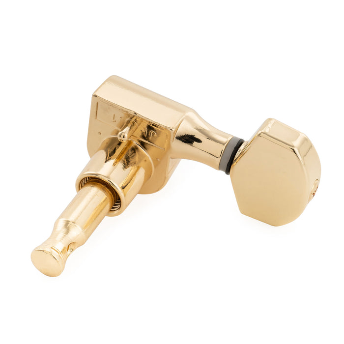Musiclily Pro R15J Singolo 15:1 Rapporto Blocca interamente Meccaniche di precisione Tuning Pegs Chiavi con pulsante esagonale per chitarra elettrica stile Squier Strat Tele