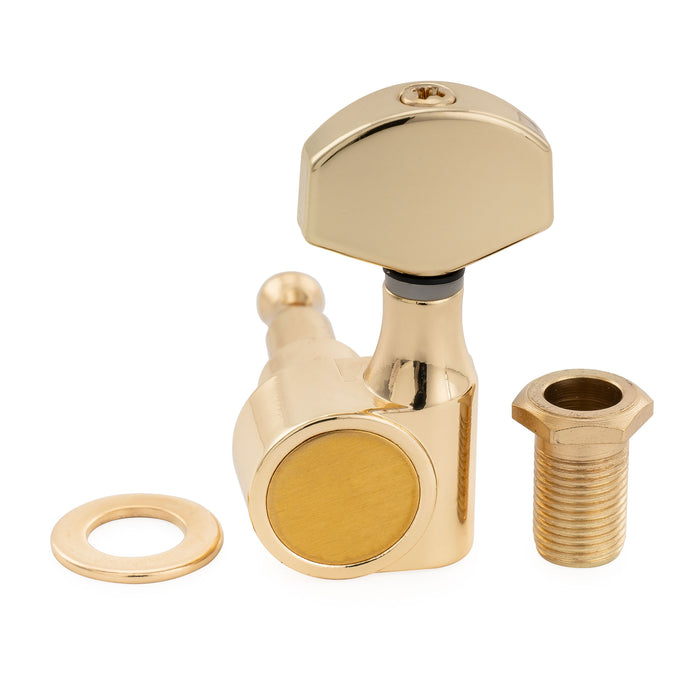 Musiclily Pro R15J Singolo 15:1 Rapporto Blocca interamente Meccaniche di precisione Tuning Pegs Chiavi con pulsante esagonale per chitarra elettrica stile Squier Strat Tele