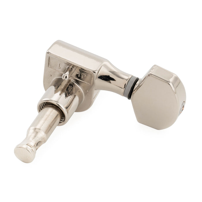 Musiclily Pro R15J 左利き 6-in-line 15:1 比率 1ピンフルシールドマシンヘッド チューナー チューニングペグ Hexボタン付 Squier Strat Teleスタイルエレキギター用