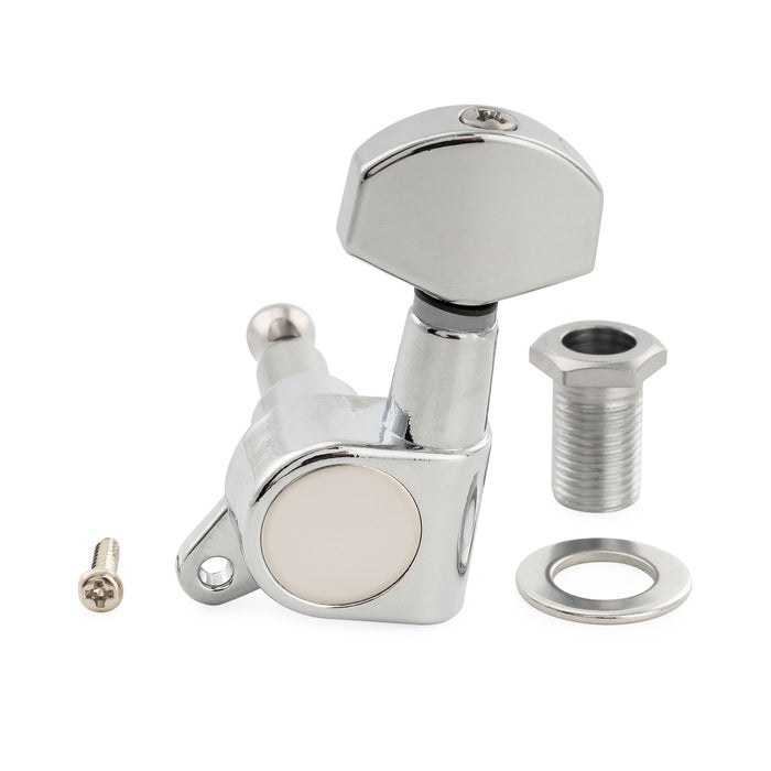 Musiclily Pro R15J Singolo Rapporto 15:1, macchina completamente sigillata, chiave di accordatura laterale con pulsante esagonale per chitarra elettrica stile Stratocaster Telecaster