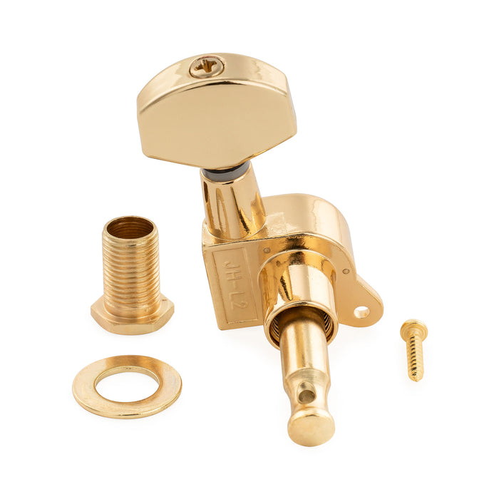 Musiclily Pro R15J Singolo Rapporto 15:1, macchina completamente sigillata, chiave di accordatura laterale con pulsante esagonale per chitarra elettrica stile Stratocaster Telecaster