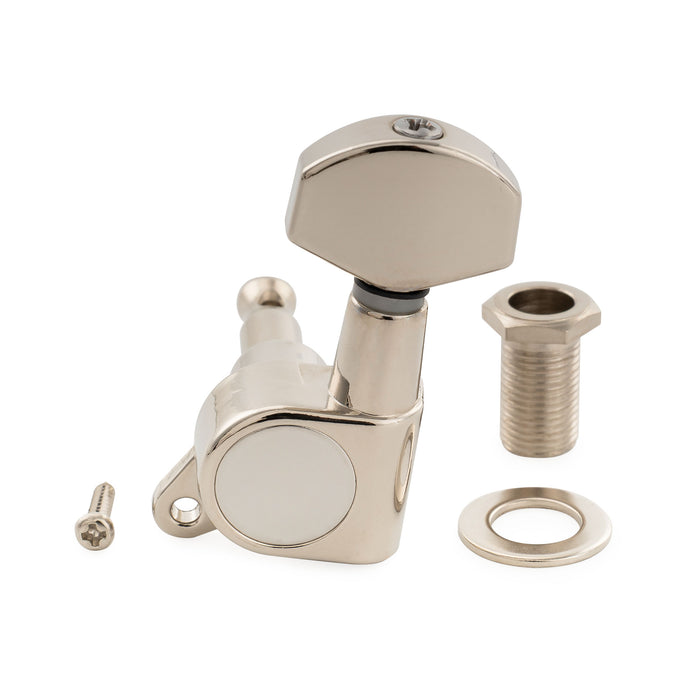 Musiclily Pro R15J Singolo Rapporto 15:1, macchina completamente sigillata, chiave di accordatura laterale con pulsante esagonale per chitarra elettrica stile Stratocaster Telecaster