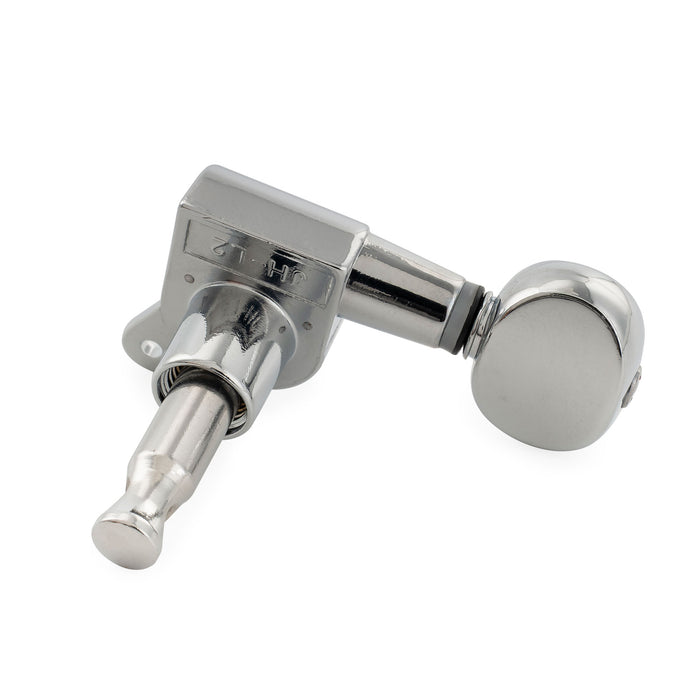 Musiclily Pro R15J Linkshänder 6-in-line 15:1 Verhältnis Vollständig versiegelte Maschinenköpfe, Stimmer, Stimmwirbel mit Vintage-Oval-Button für Strat Tele Stil E-Gitarre
