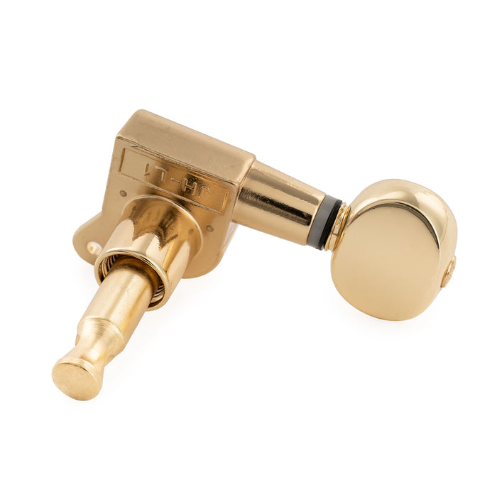 Musiclily Pro R15J Linkshänder 6-in-line 15:1 Verhältnis Vollständig versiegelte Maschinenköpfe, Stimmer, Stimmwirbel mit Vintage-Oval-Button für Strat Tele Stil E-Gitarre