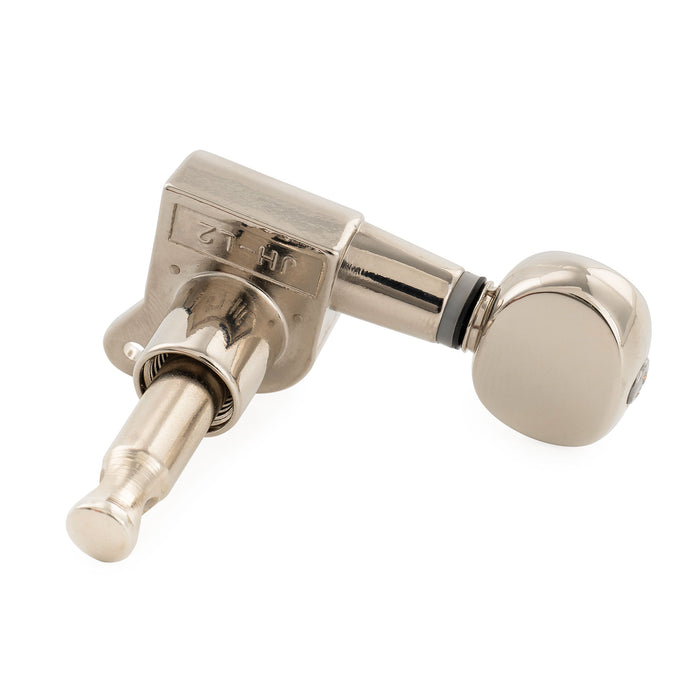 Musiclily Pro R15J Linkshänder 6-in-line 15:1 Verhältnis Vollständig versiegelte Maschinenköpfe, Stimmer, Stimmwirbel mit Vintage-Oval-Button für Strat Tele Stil E-Gitarre