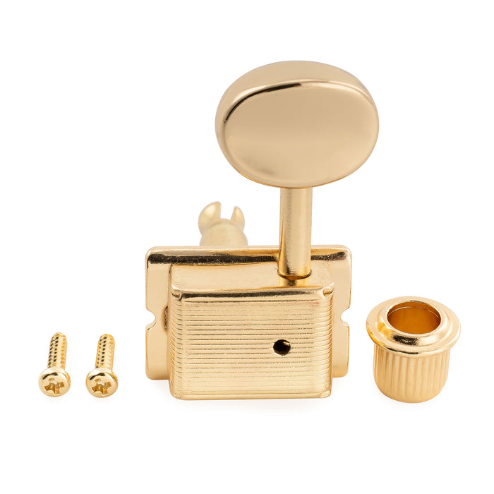 Musiclily Pro R15J Vintage Esquerda 6-em-linha 15:1 Relação, Mecanismos Semicerrados com Eixo Dividido, Pega de Afinar para Guitarra Estilo Fender Squier Strat Tele