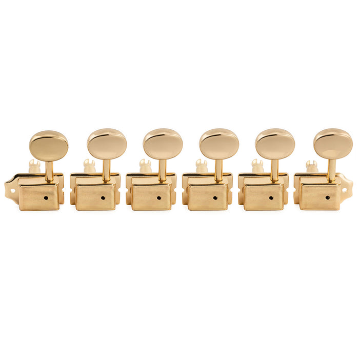 Musiclily Pro R15J Vintage Esquerda 6-em-linha 15:1 Relação, Mecanismos Semicerrados com Eixo Dividido, Pega de Afinar para Guitarra Estilo Fender Squier Strat Tele