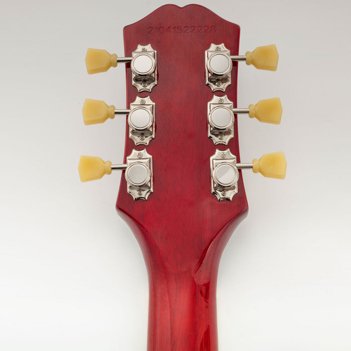 Musiclily Pro R18T 3R3L 18:1 Ratio Semi Closed Vintage Hybrid Style Locking Machine Heads Tuners Tuning Pegs Keys with Keystone Button for Acoustic Electric Guitar, Nickel