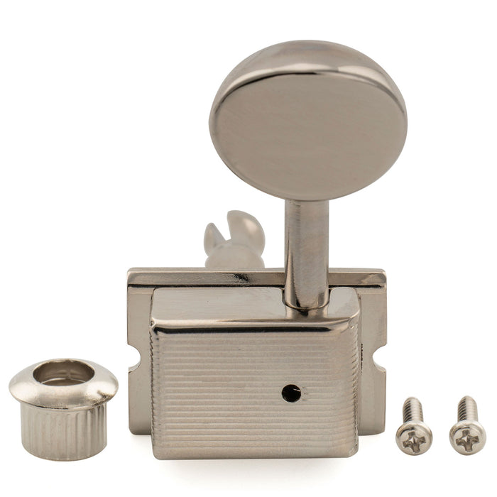 Musiclily Pro R18T Manico sinistro in linea 6:18 rapporto semi-chiuso con meccaniche vintage e pulsanti ovali vintage e alberino diviso per chitarre elettriche stile Fender Squier Strat Tele