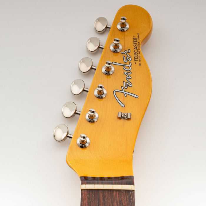 Musiclily Pro R18T 6-in-line 18:1 Ratio Semi Closed Vintage Machine Heads Tuners with Vintage Oval Button Split Shaft for Fender Squier Strat Tele Style Electric Guitar