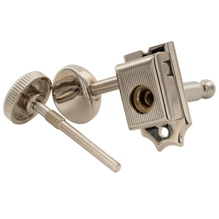 Musiclily Ultra R18T Left-Handed 6-in-line 18:1 Ratio Semi Closed Vintage Hybrid Staggered Locking Machine Heads Tuners with Vintage Oval Button for Fender SQ Strat Tele Style Electric Guitar