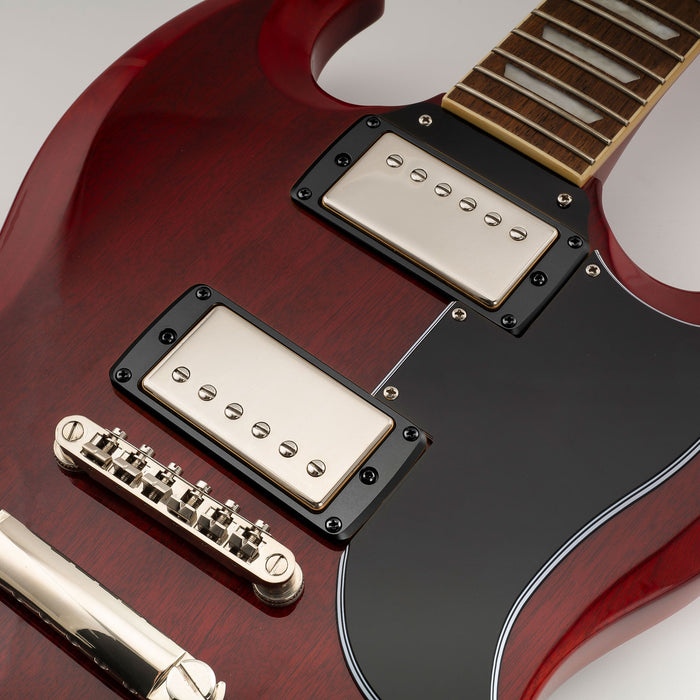 Musiclily Ultra アルミニウムフラットボトム ビベルドハムバッカーピックアップマウンティングリングセット Epi SGスタイル エレキギター用