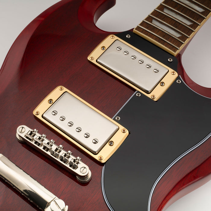 Musiclily Ultra アルミニウムフラットボトム ビベルドハムバッカーピックアップマウンティングリングセット Epi SGスタイル エレキギター用