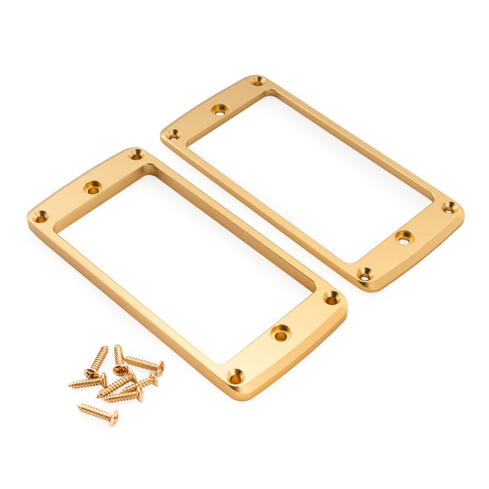 Musiclily Ultra アルミニウムフラットボトム ビベルドハムバッカーピックアップマウンティングリングセット Epi SGスタイル エレキギター用