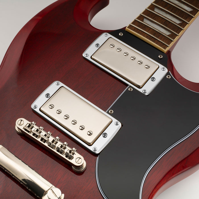 Musiclily Ultra アルミニウムフラットボトム ビベルドハムバッカーピックアップマウンティングリングセット Epi SGスタイル エレキギター用