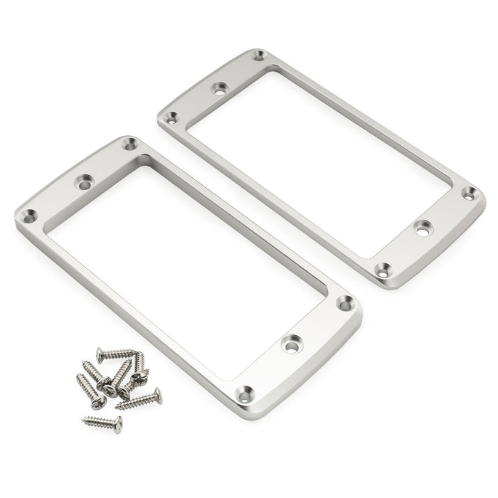 Musiclily Ultra アルミニウムフラットボトム ビベルドハムバッカーピックアップマウンティングリングセット Epi SGスタイル エレキギター用