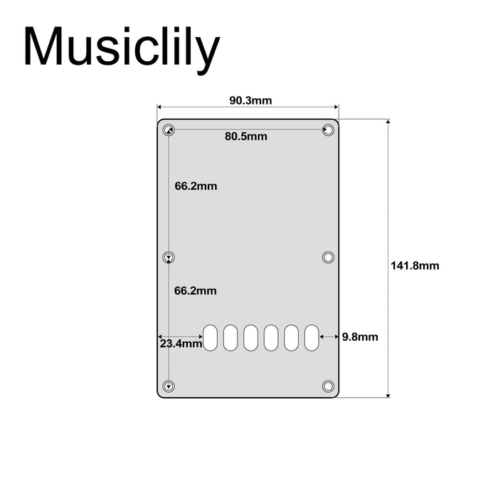 Musiclily Pro 6-Hole ST Guitar Backplate for Tagima TG-530 Strat Style SSS 11-Hole Pickguard Electric Guitar