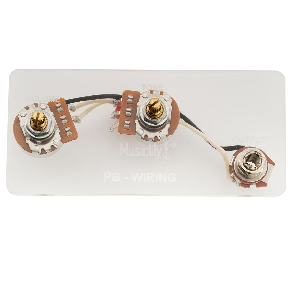 Musiclily Pro Electric Bass Pre-wired Wiring Harness Upgrade for