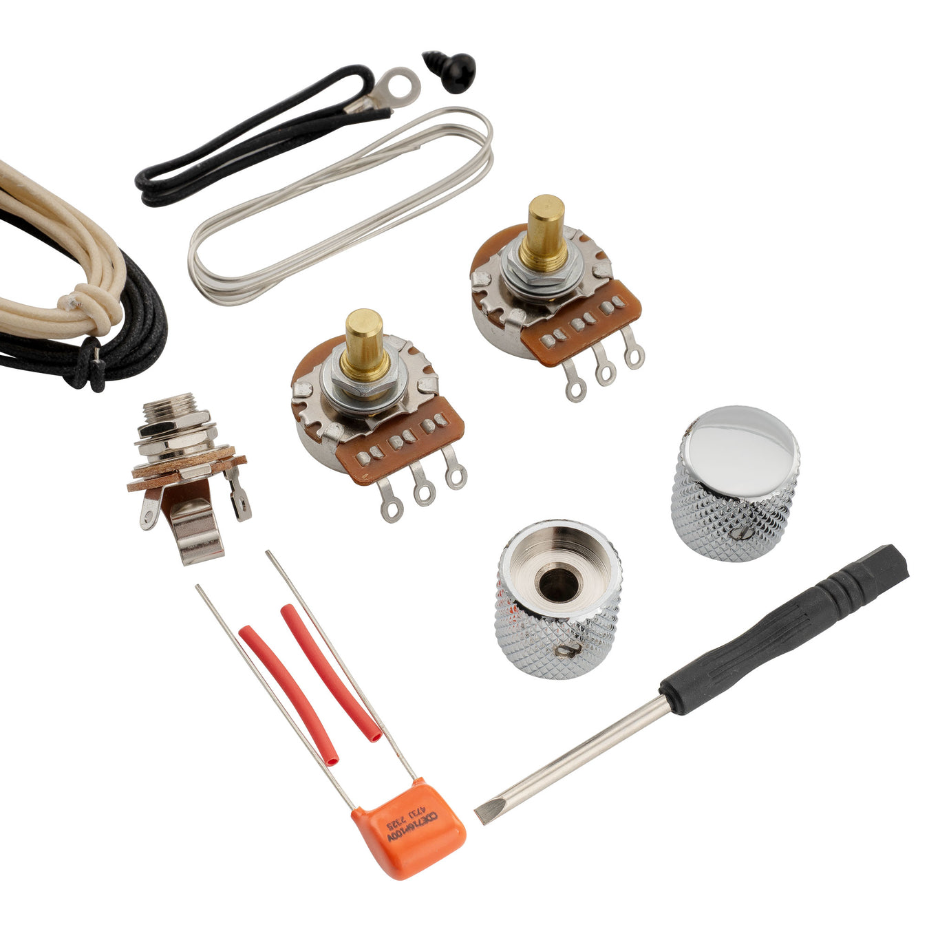 Nuevos kits de cableado y pickguards preensamblados en mayo