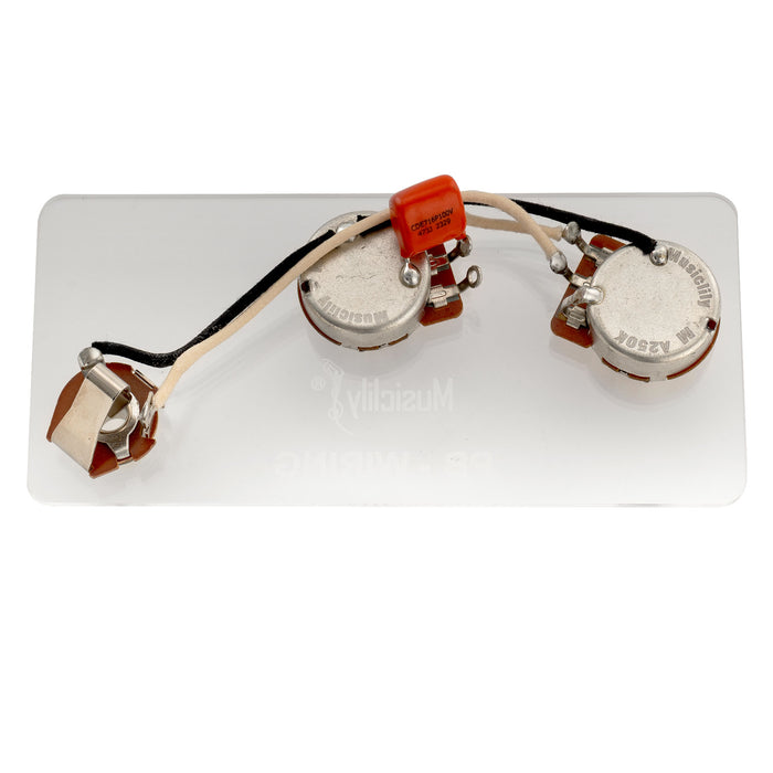 Fiação Pré-estanhada Pro Musiclily Pro para Contrabaixo Elétrico Upgrade para Precision Bass Estilo Americano com Potenciômetros 2A